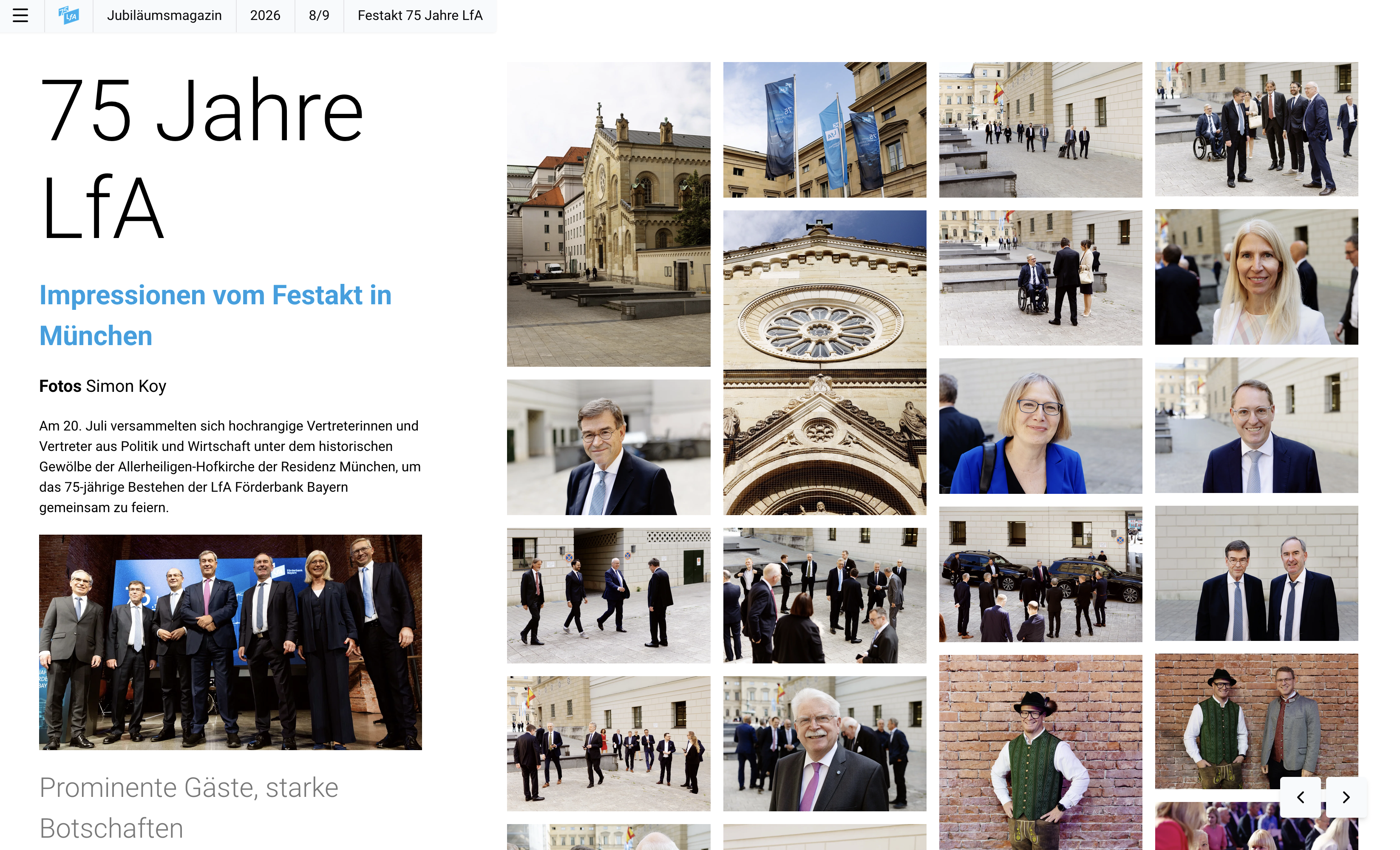 Die Bildergalerie-Seite zum 75-Jahre Festakt